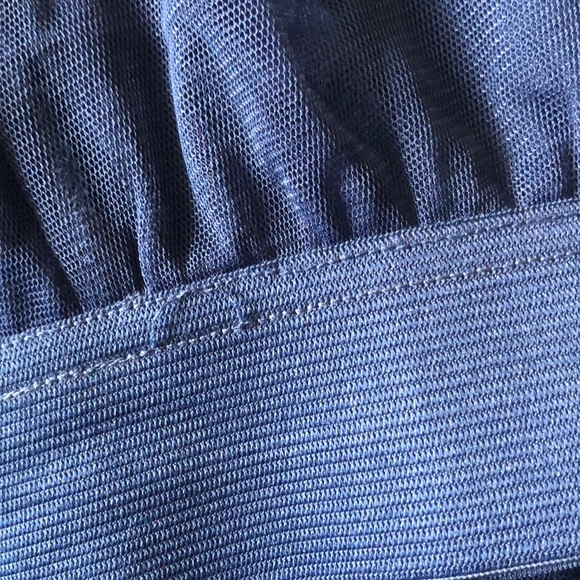 Torrid Double Layer Mesh Midi Navy Skirt - Picture 7 of 8